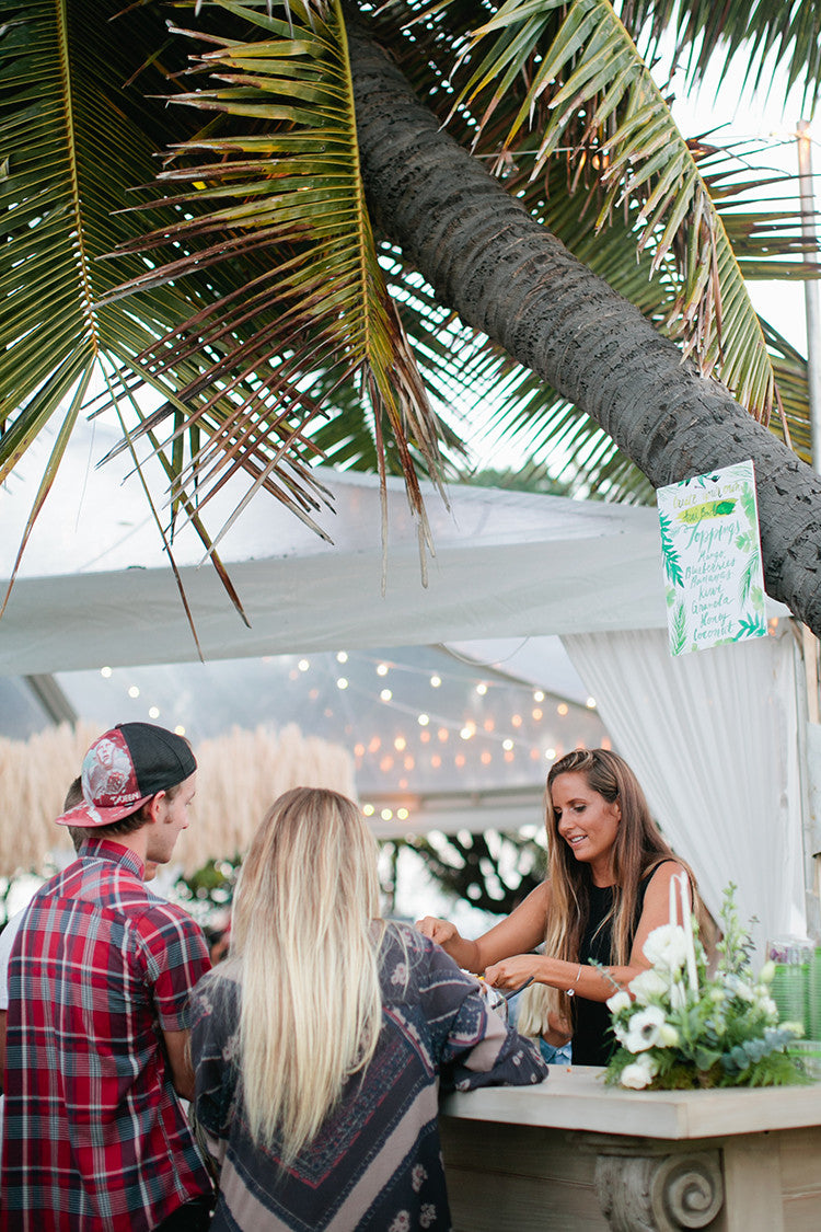 Acai Bar Dessert Wedding Fruit Palm Trees Tropical