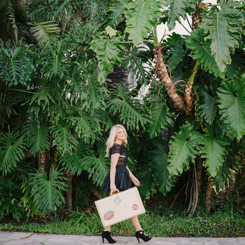 Travel Inspired Wedding Engagement Shoot Palms Wanderlust Tropical