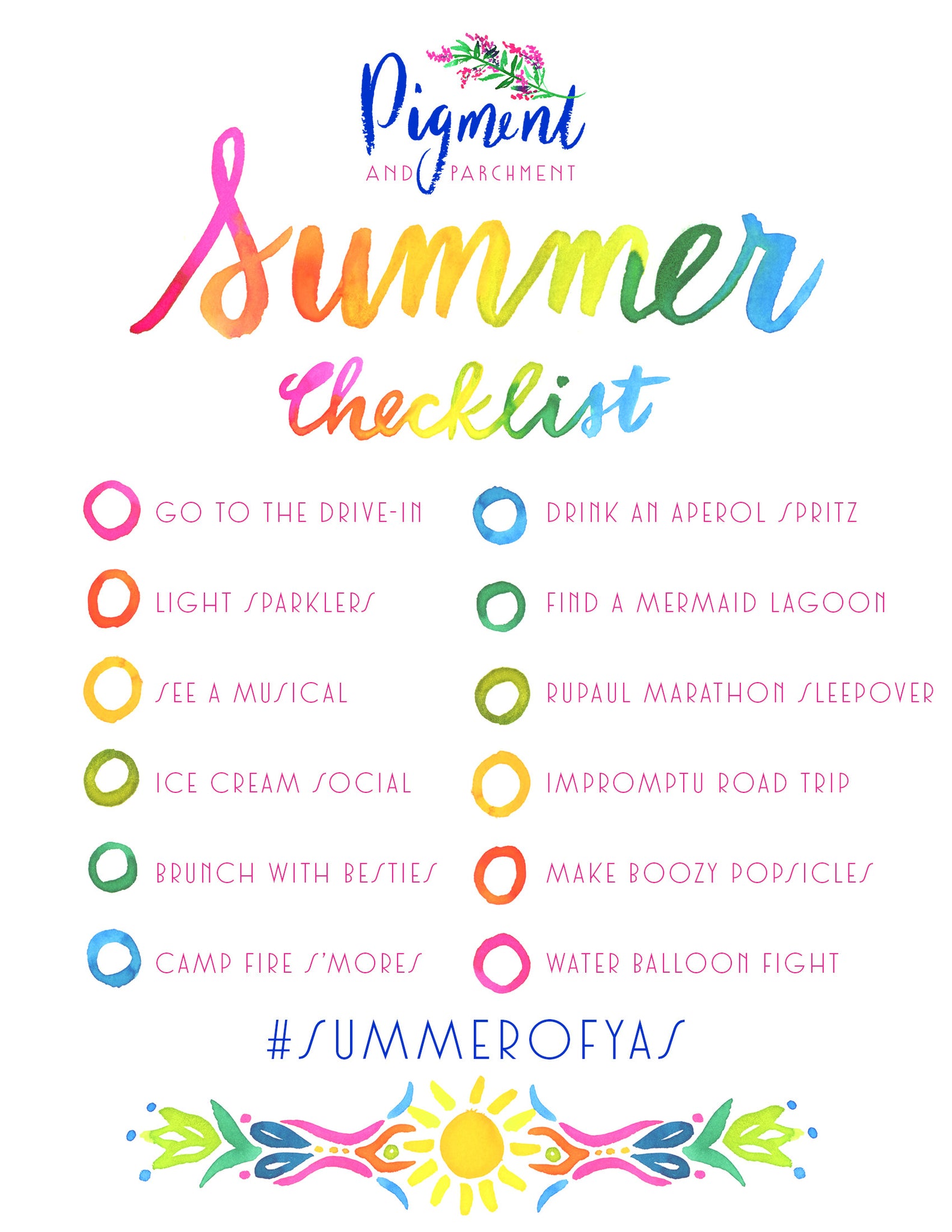 Summer Checklist Fun Ideas Rainbow Travel California Summertime 