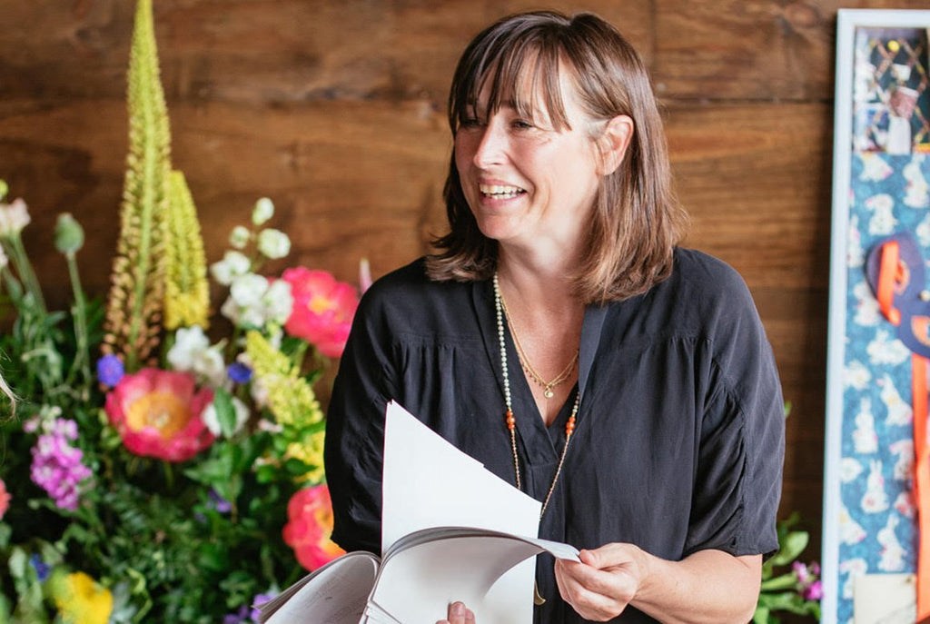 katy woman laughing at workshop