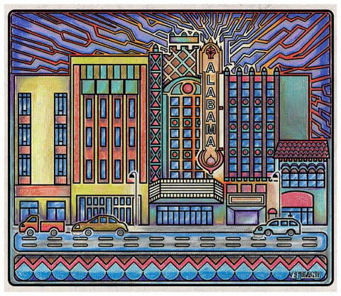 "Alabama Theater" and other landmarks, Limited edition print on paper by local artist Eric Poland. Starting at $15.00