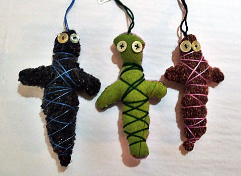 Voodoo doll ornaments by local artist Véro - $15.00
