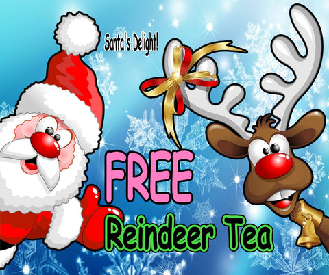 FREE Reindeer Tea, Santa Claus delight on a cold Christmas Night delivering gifts to the good boys and girls.