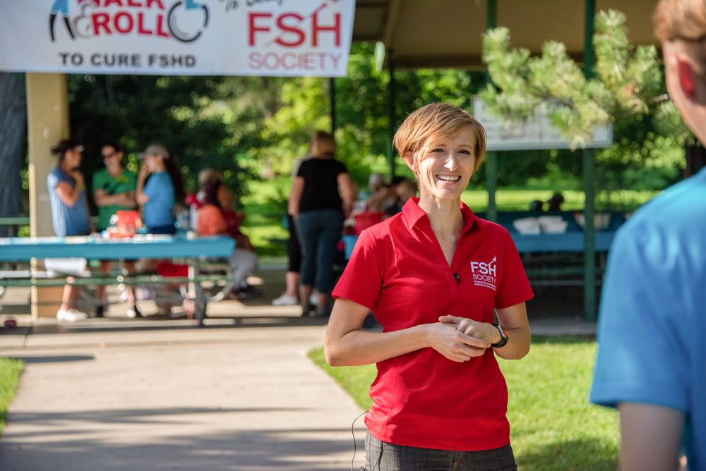 Allison Calder at FSHD walk and roll event sponsored by Anson Calder