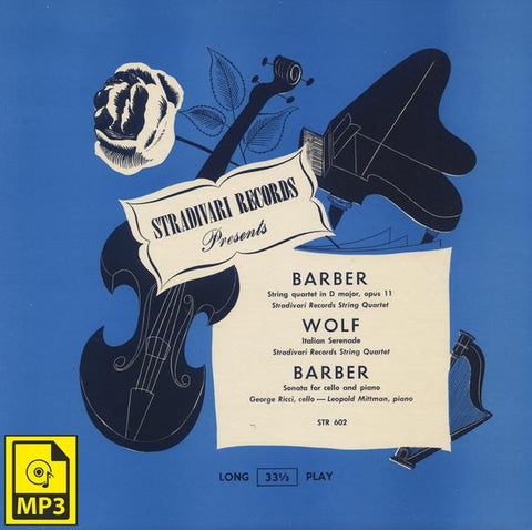 Stradivarius Quartet: Barber SQ Op. 11 Adagio - Stradivari Records STR602