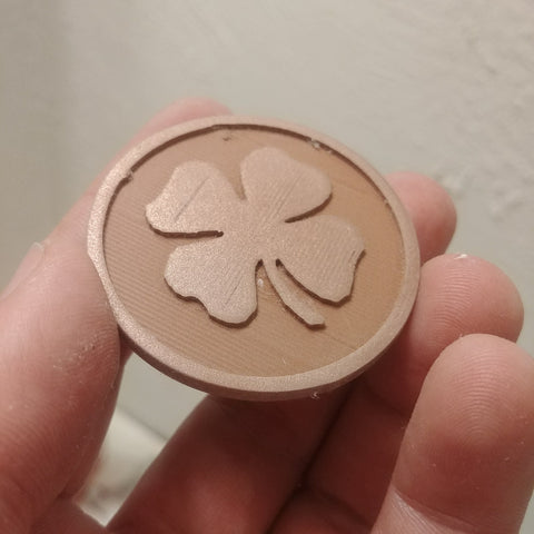 Polished Shamrock copperFill Coin