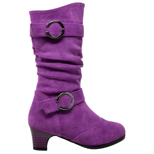 purple slouch boots