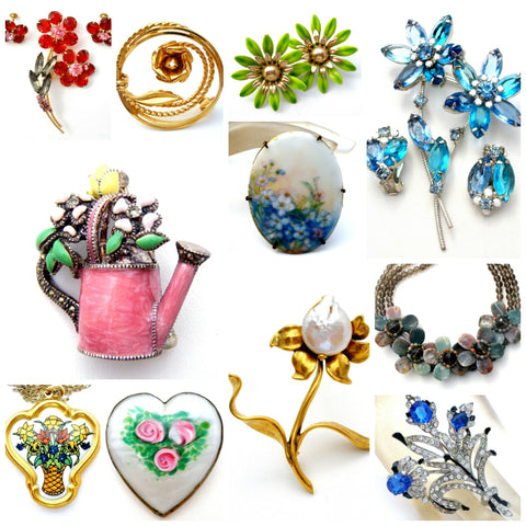 Vintage flower jewelry for Mother's Day