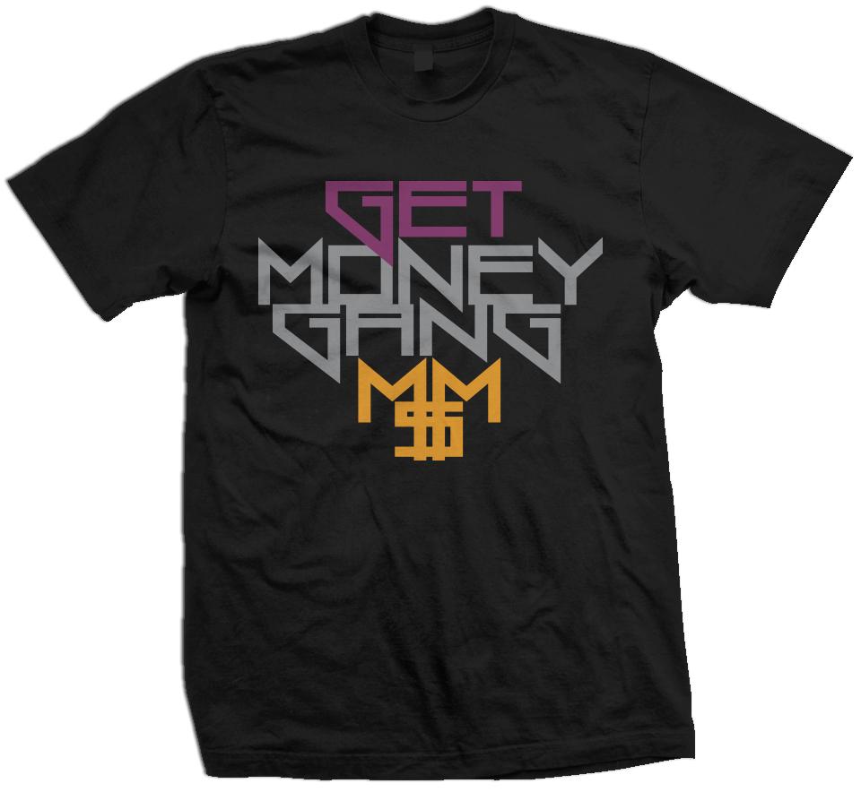 Get Money Gang Black T Shirt Million Dolla Motive