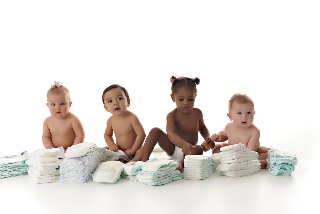 Babies Posed with Diapers