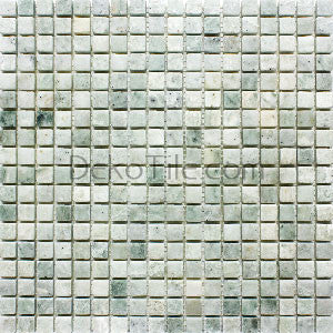 5/8 x 5/8 Tumbled Ming Green Mosaic Tile - DEKO Tile