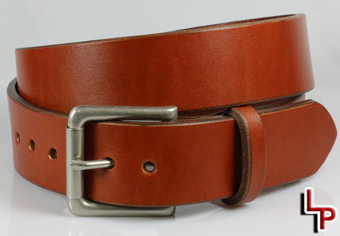 Brown leather belt