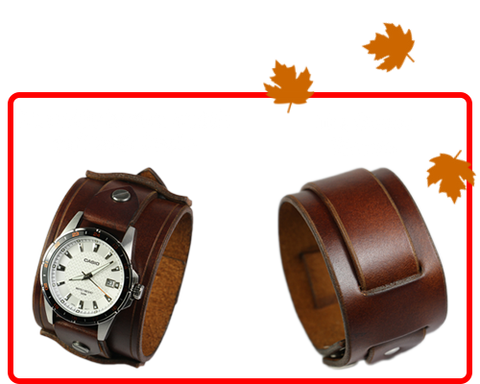 Brown Leather Wristwear