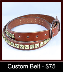custom brown belt
