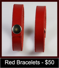 Pair of red bracelets