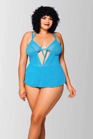 Plus Size Electric In Love Teddy