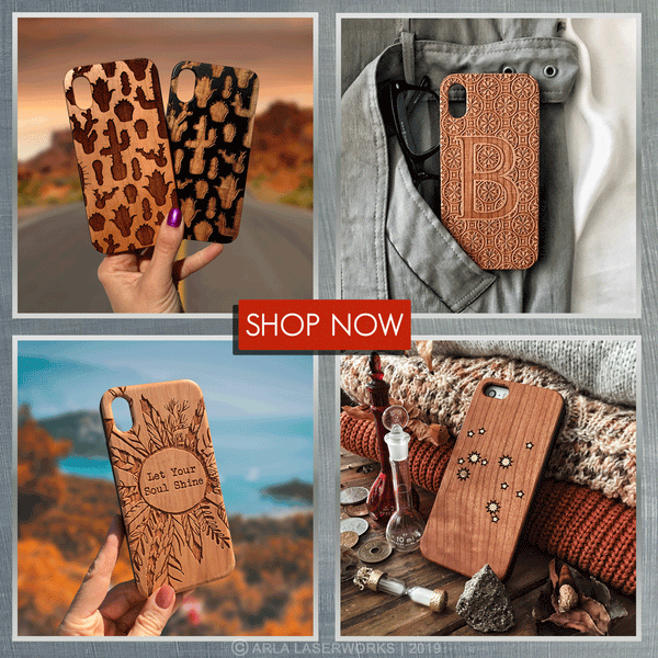 SHOP ARLA LASERWORKS PROTECTIVE WOOD PHONE CASE