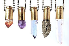 AURNIA black tourmaline crystal bullet necklace