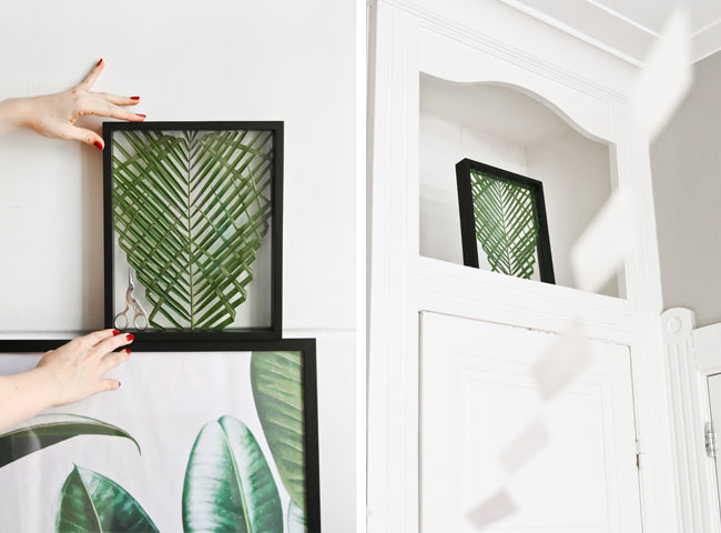 DIY Palm Leaf in a Frame