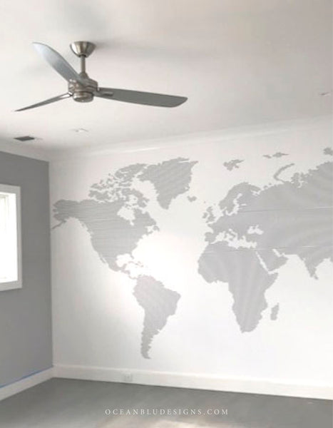 Ocean Blu Designs - Map wall covering