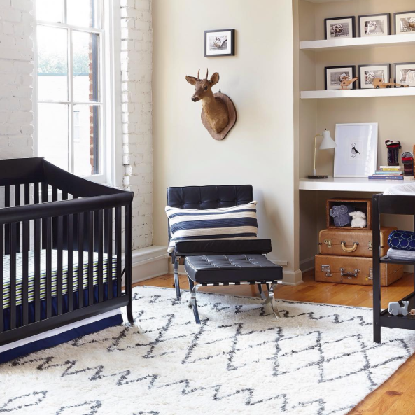 black nursery chair