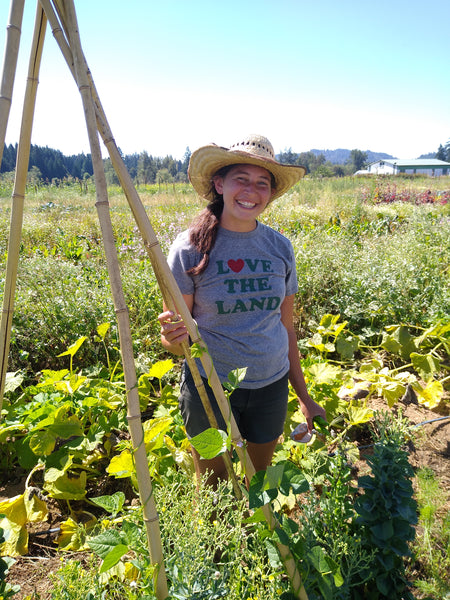 Michelle Week of x̌ast sq̓it (Good Rain Farm) in Cama, WA