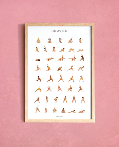 Prenatal Yoga Poster Yoga Prints