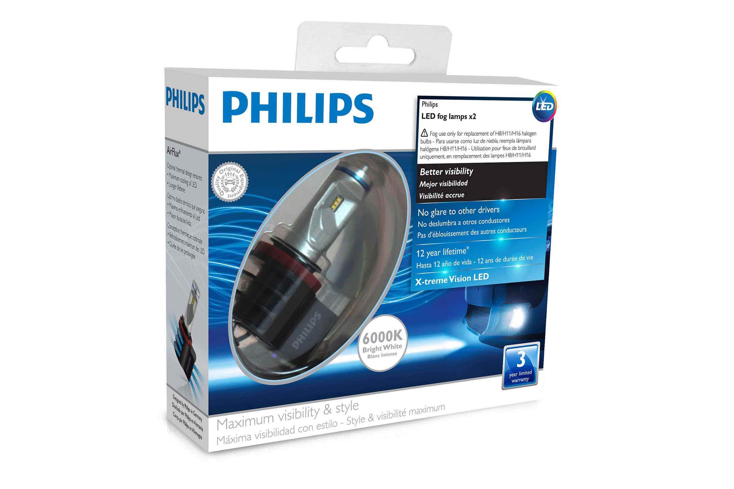 Philips H11/H16/H8: X-Treme Ultinon LED Fog - - Set (12793UNIX2 – MAPerformance