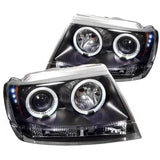 Spyder Auto Jeep Grand Cherokee 99-04 Projector Headlights - LED Halo - LED ( Replaceable LEDs ) - Black - High 9005 (Not Included) - Low 9006 (Not Included)