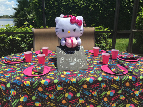 Hello Kitty Birthday Party with Happy Birthday Tablecloth by CelebrationTablecloths