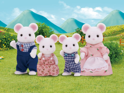 Sylvanian Families White Mouse Family