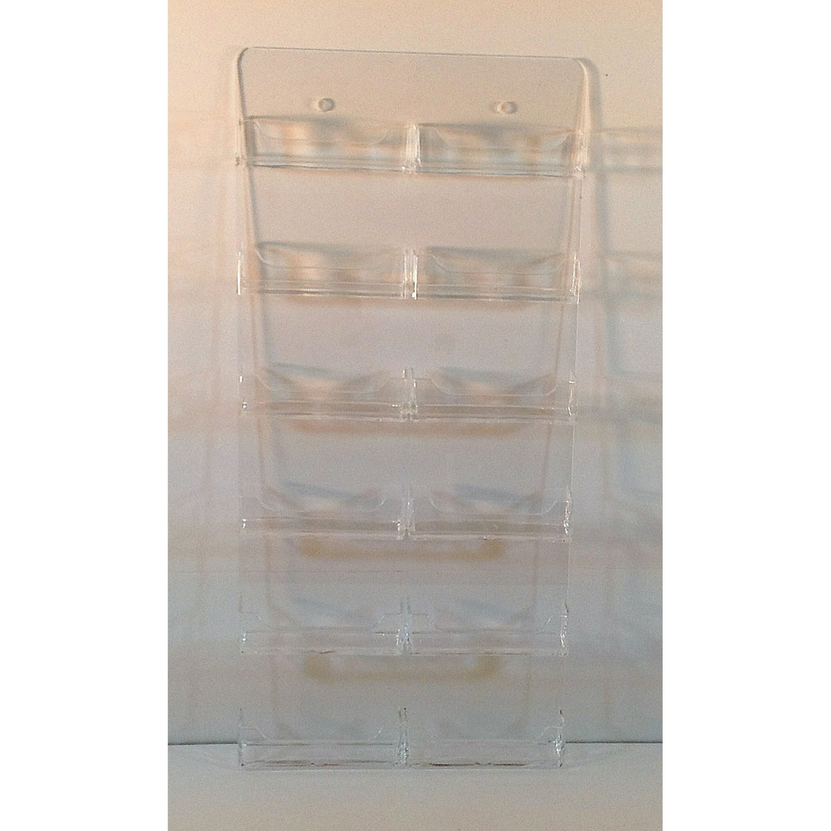 Clear Acrylic 12Pocket WallMount Business Card Holder