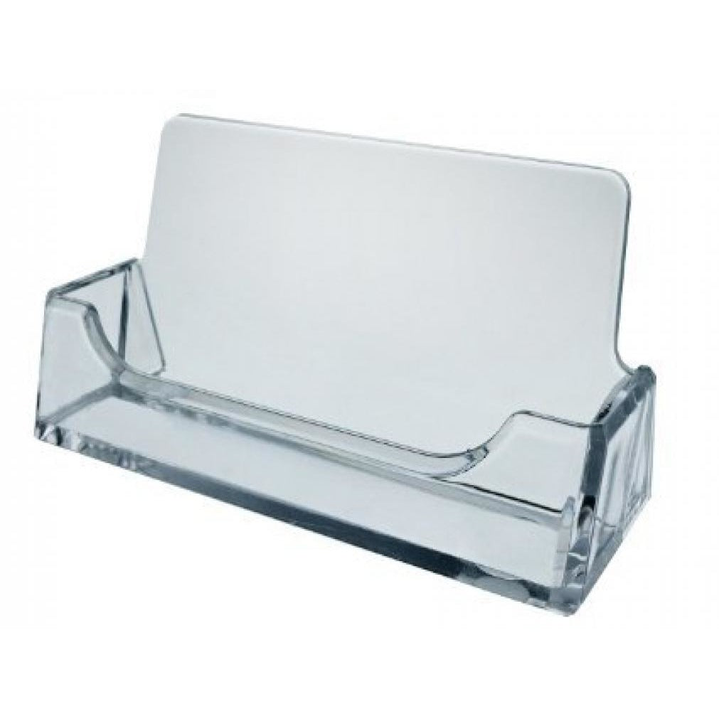 4 Pocket Desktop Clear Acrylic Business Card Holder Countertop Display Stand  S* 