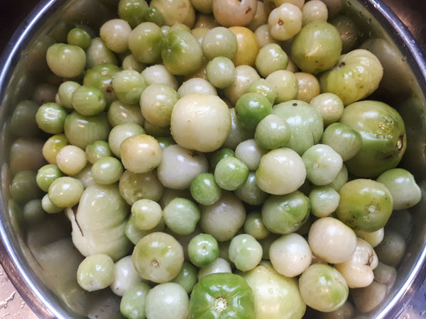bowl of green tomatoes