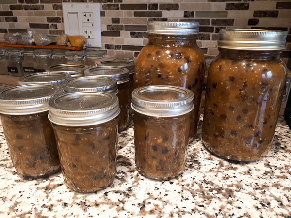 finished jars of mincemeat