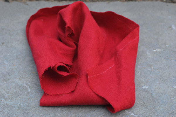 Red wool fabric