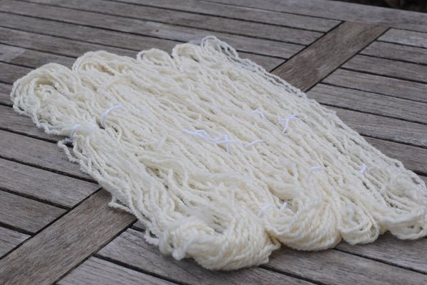 Undyed handspun wool