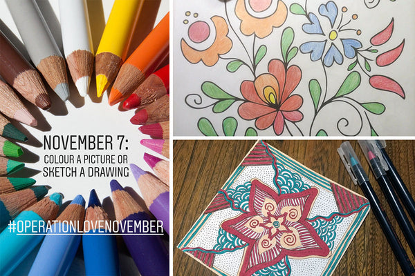 #OperationLoveNovember November 7: Colour a picture or sketch a drawing
