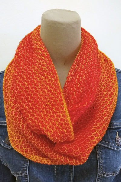 Sunny Honey infinity scarf Tunisian crochet pattern