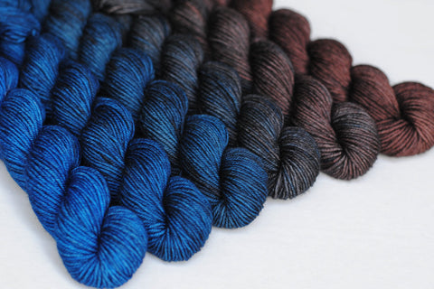 Crescendo hand-dyed gradient yarn in Gaia