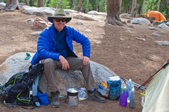 John Jennings poses with his new Caldera Sidewinder at May Lake in Yosemite.