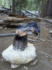 Chad Reeder sends us these pictures from Upper Paradise Valley in Kings Canyon. He notes: "I know we ate better than the other campers there." 