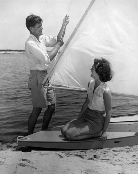 JFK often wore an oxford on the water