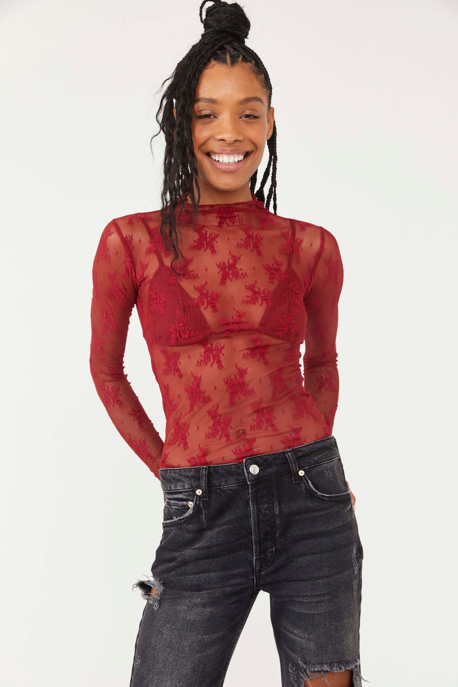 free people mesh shirt