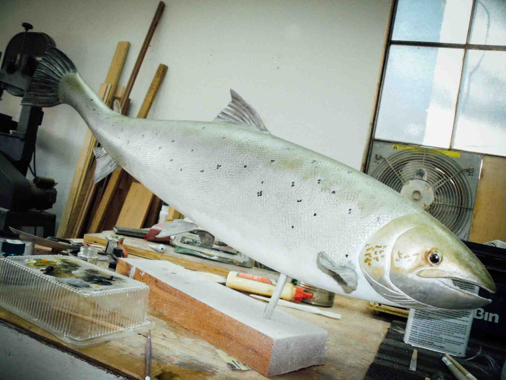 Atlantic Salmon carving by Mark Bennett