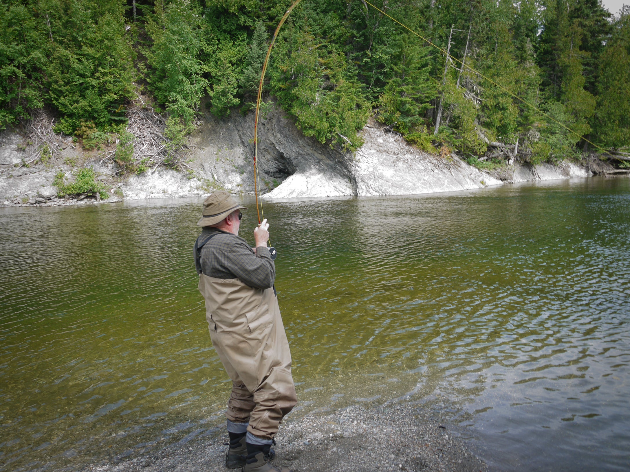 Marc Aroner with a Gaspe Atlantic Salmon