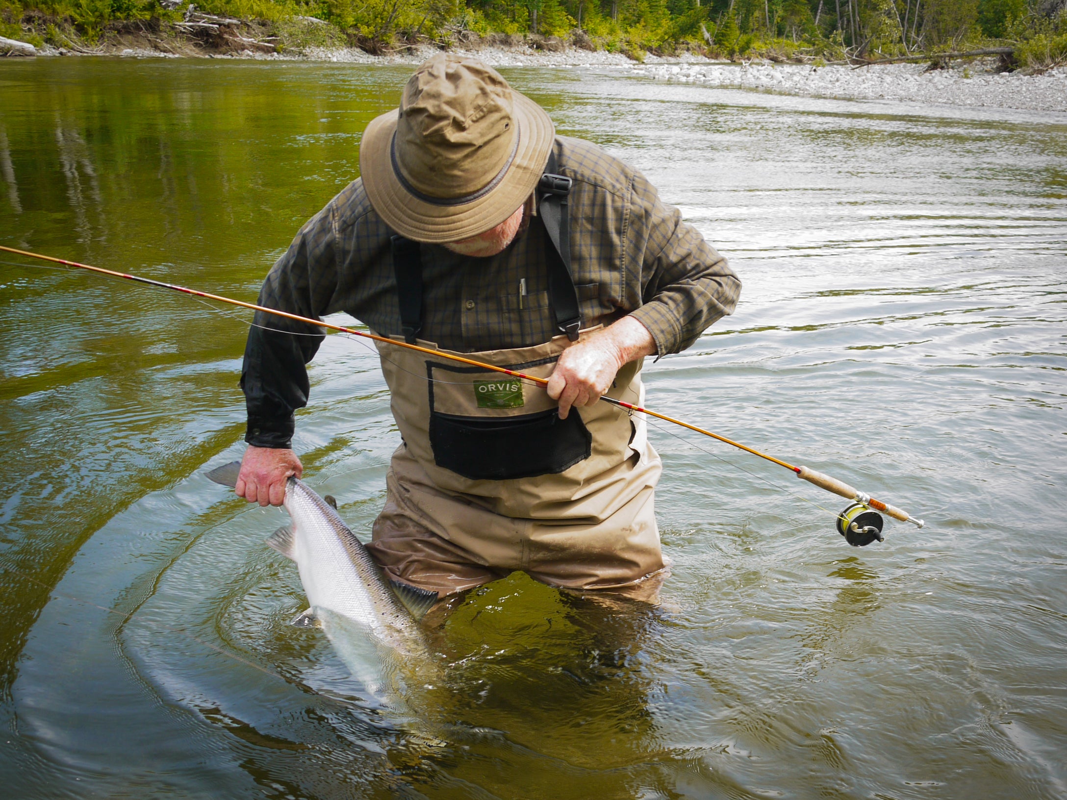 Marc Aroner with a Gaspe Atlantic Salmon 2