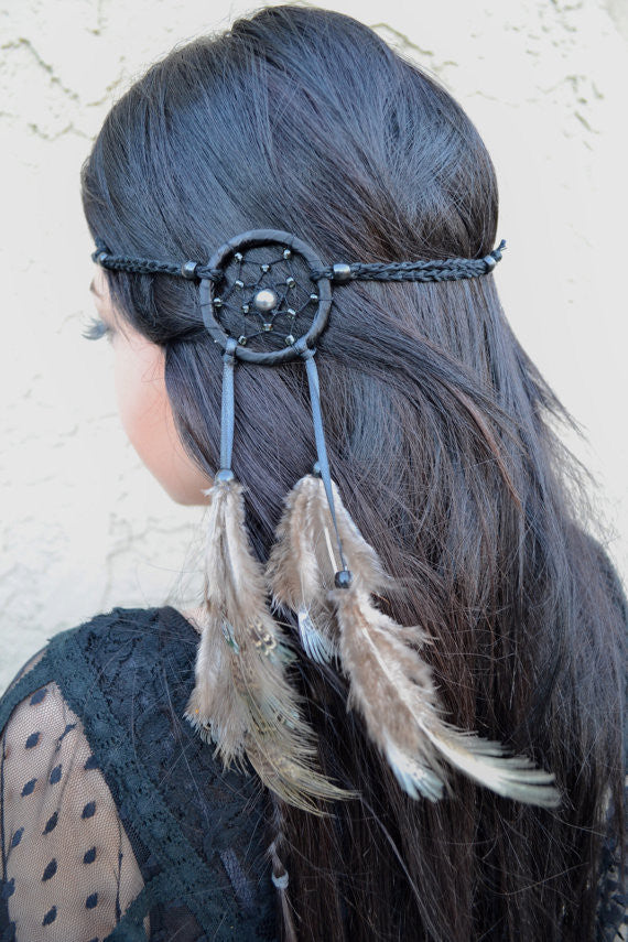 Black Dreamcatcher Headband #A1015