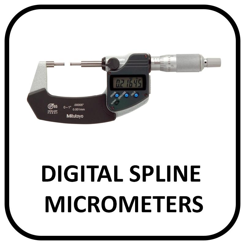 1"-2" Range .00005" Resolution 13-833-9 SPI Electronic Spline Micrometer 