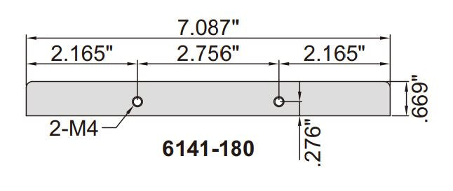 7.087 Length INSIZE 6141-180 Extension Base